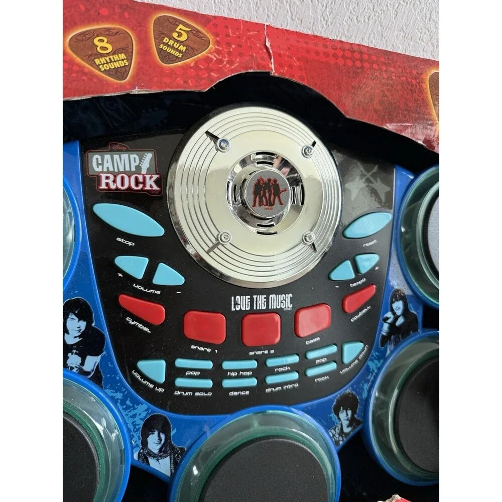 DISNEY STORE Exclusive CAMP ROCK ELECTRONIC DRUM SET NEW HTF